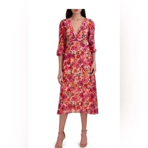 Julia Jordan Floral Cutout Midi Dress Size 10